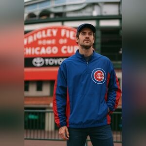 Majestic Cool Base Chicago Cubs Windbreaker Size L
